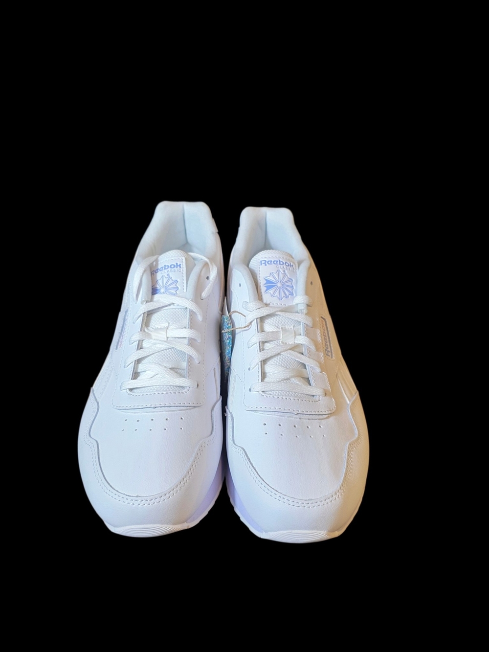 Womens Reebok White Leather Athletic Sneakers